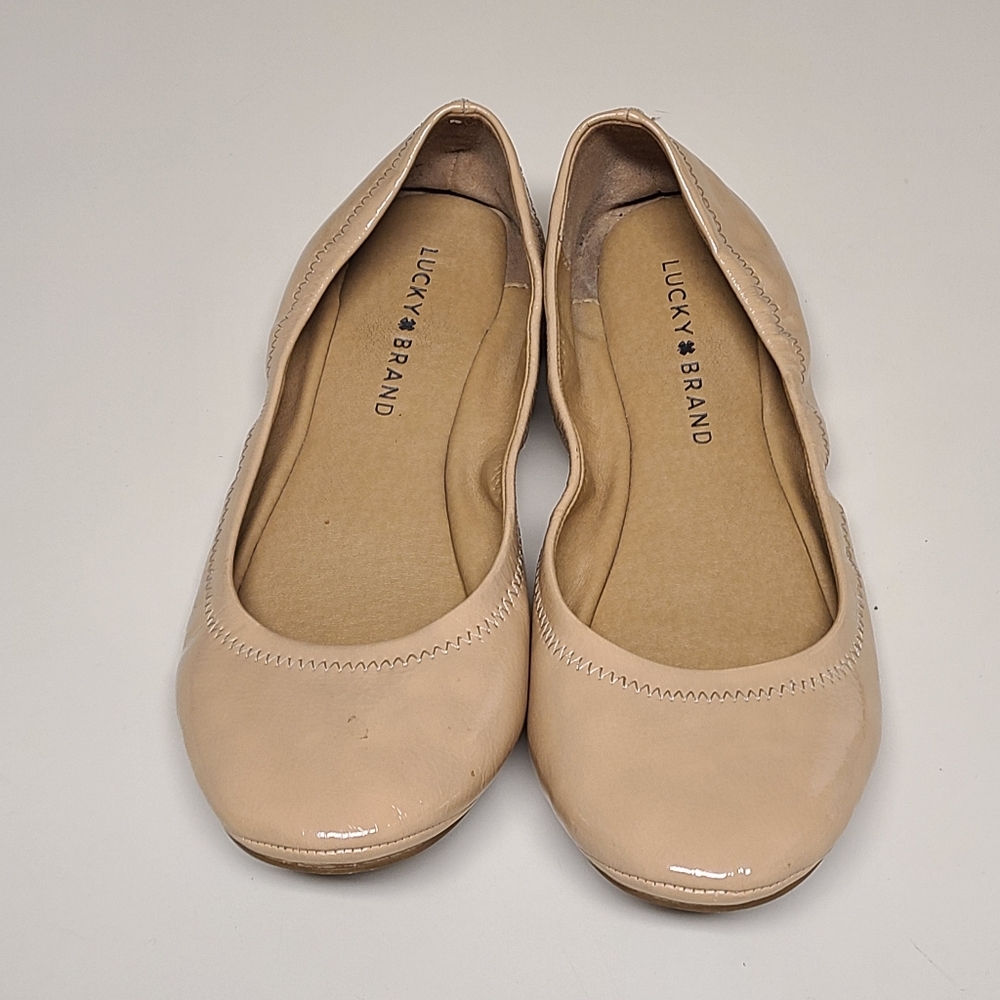 Lucky Brand Emmie patent leather slip on ballet flats size 8 - Picture 2 of 8